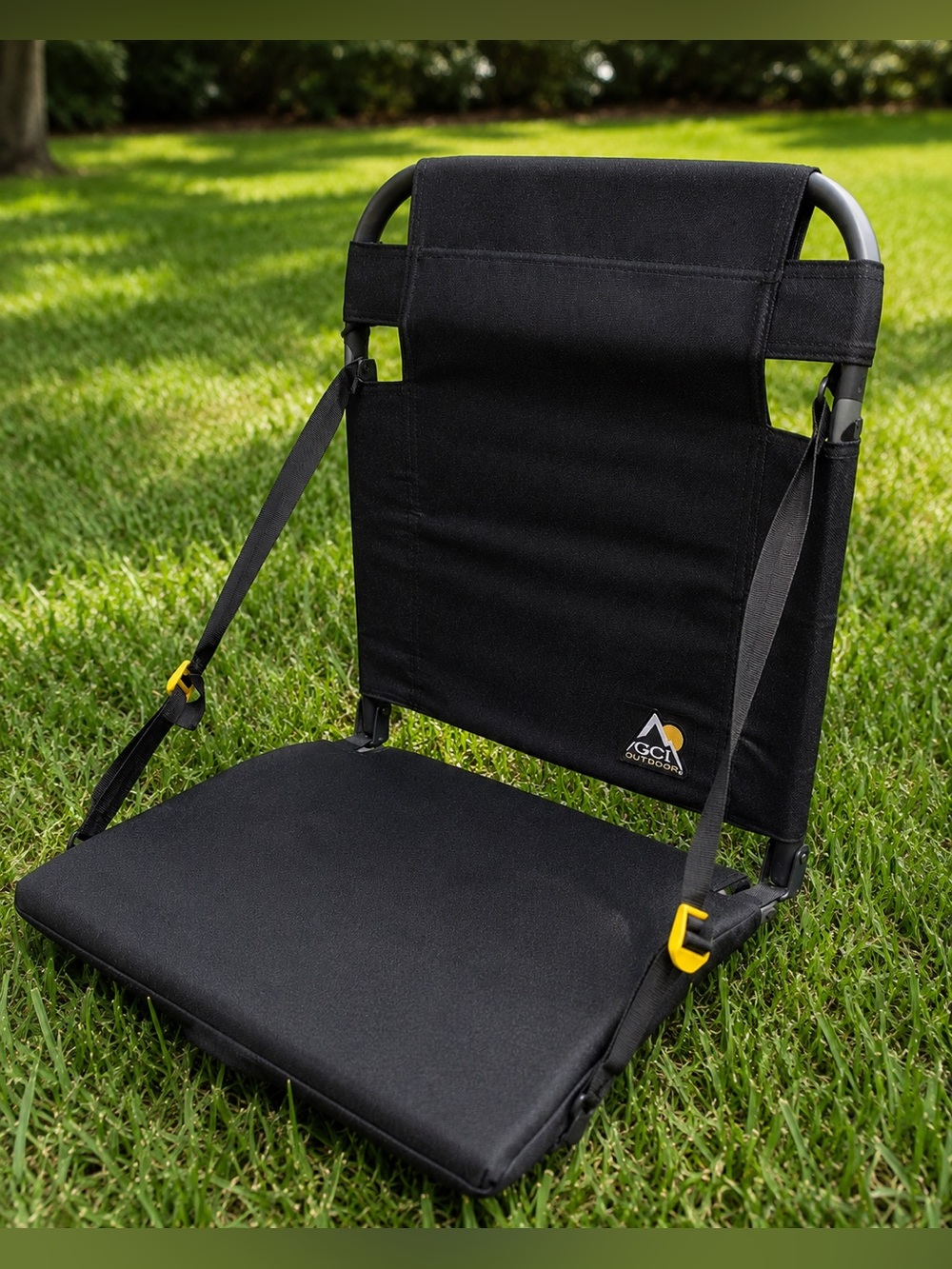 Black Portable Stadium Seat with Back Support